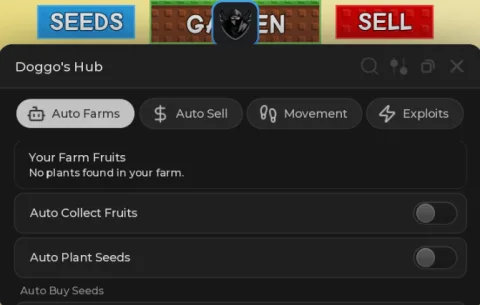 Grow a Garden Auto Farm script GUI