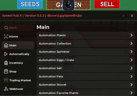 Speed Hub X script GUI