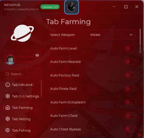 NevaHub script GUI