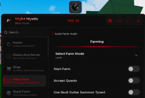 Night Mystic script GUI