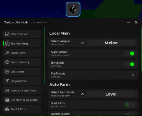 Turbo Lite Hub script GUI