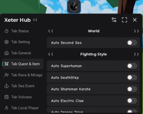 Xeter Hub script GUI