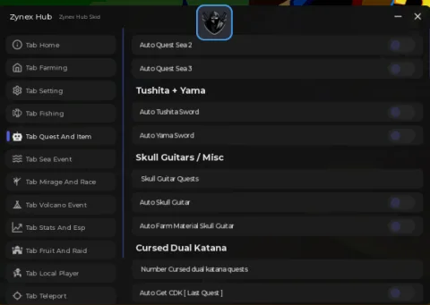 Zynex Hub script GUI