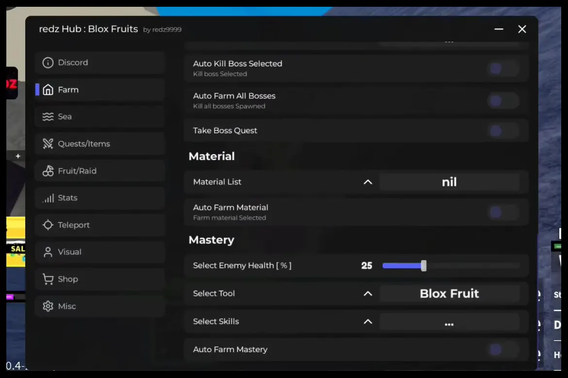 RedZ Hub Blox Fruit Script (Auto Farm Level) - Copy & Execute